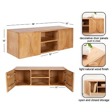 Townsend Floating Media Wall Cabinet