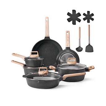 VEVOR 17 pc Pots and Pans Set Nonstick, Granite Cookware Set, Induction Cookwares