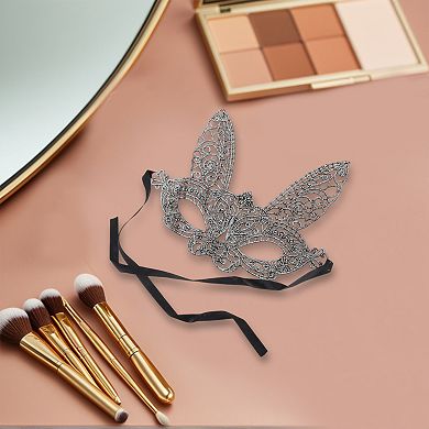 Lace Long-Ear Bunny Half Face Party Mask 1 Pc
