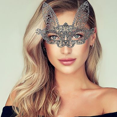 Lace Long-Ear Bunny Half Face Party Mask 1 Pc