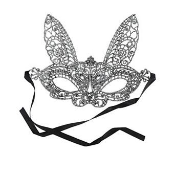 Lace Long-Ear Bunny Half Face Party Mask 1 pc