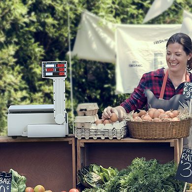 VEVOR Electronic Price Computing Scale, 66 LB Digital Deli Weight Scales