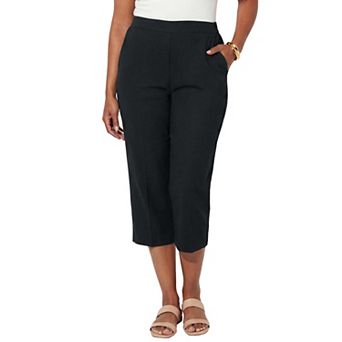 Catherines Women's Plus Size Pull-On Sateen Capri