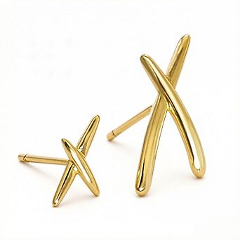 ZUQIETA X earrings set for Women - Pearl Accent Gold Plated & Dainty