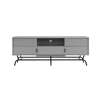 Contemporary Gray TV Stand for TVs Up to 65"