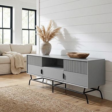 Contemporary Gray TV Stand for TVs Up to 65"