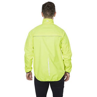 Trespass Mens Retract Hi-Vis Packaway Waterproof Jacket.