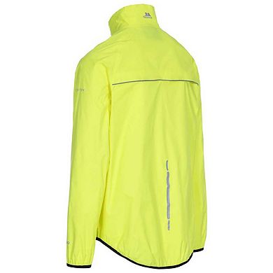 Trespass Mens Retract Hi-Vis Packaway Waterproof Jacket.