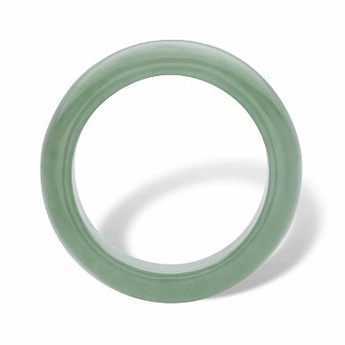 PalmBeach Jewelry Genuine Green Jade Polished Eternity Ring