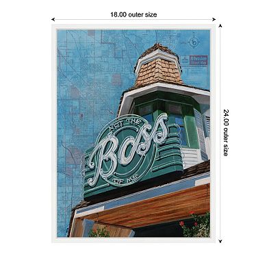 The Boss by Krista V. Allenstein Framed Canvas Wall Art Print
