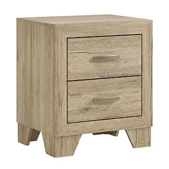 Wood Bedroom Nightstand with Transitional Style and Spacious Surface