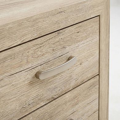 Wood Bedroom Nightstand with Transitional Style and Spacious Surface