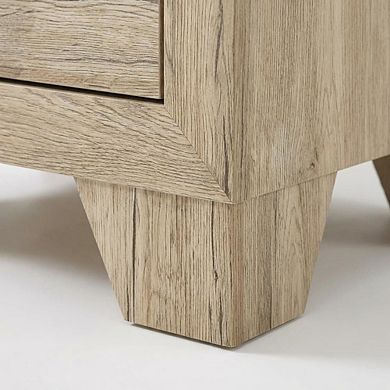 Wood Bedroom Nightstand with Transitional Style and Spacious Surface