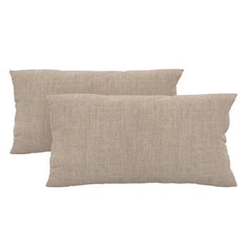 Covers&All Sunbrella Outdoor/Indoor Lumbar Pillows, Pack of 2, Water & UV Fade Resistant (Inserts