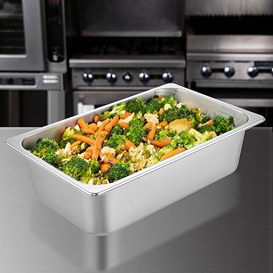 VEVOR 6 Pack Steam Table Pans 20.9 x 12.8 x 5.9 Inch Deep Steam Table Pan Full Size 20.5L