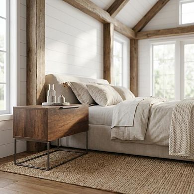 Starlight Canyon Home Nightstand with Modern Design and Compact Storage