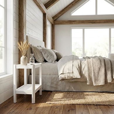 White Nightstand, Modern, Transitional Styles, Sleek Design, for Bedroom