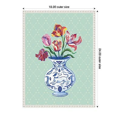 Tulip Vase by Lucia Gianello Framed Canvas Wall Art Print