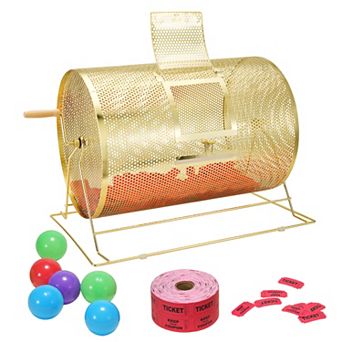 VEVOR Raffle Drum,Holds 10000 Tickets or 300 Ping Pong Balls, Metal Lottery Spinning Drawing