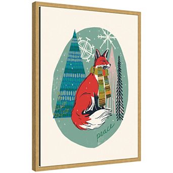 Sylvie Framed Canvas Winter Fellows Fox by Hannah Beisang