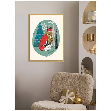 Sylvie Framed Canvas Winter Fellows Fox by Hannah Beisang