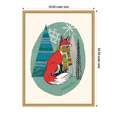 Sylvie Framed Canvas Winter Fellows Fox by Hannah Beisang