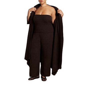 ELOQUII Women's Plus Size Dramatic Sweater Duster