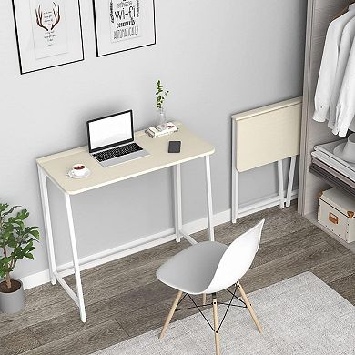 Small Folding Desk for Space Saving: 31.5" W x 29.52" H, Easy Assembly, Portable, Lightweight