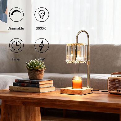 Elegant Electric Candle Warmer with Timer Dimmable Brightness: Perfect for Relaxing Ambiance
