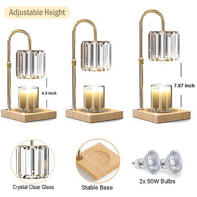 Elegant Electric Candle Warmer with Timer Dimmable Brightness: Perfect for Relaxing Ambiance