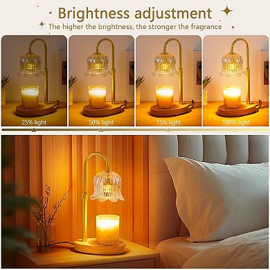 Electric Candle Warmer with Timer Dimmer: Modern Design for Relaxing Aromas in Bedrooms Living