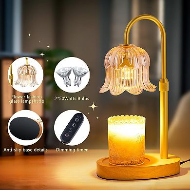 Electric Candle Warmer with Timer Dimmer: Modern Design for Relaxing Aromas in Bedrooms Living