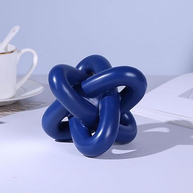 Knot Decorative Sculptures: Rustic Home Decor for Coffee Table, Living Room, Entryway