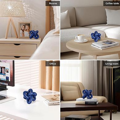 Knot Decorative Sculptures: Rustic Home Decor for Coffee Table, Living Room, Entryway