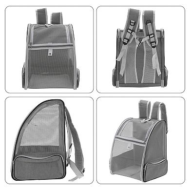 1Pc Pet Backpack Foldable for Cats and Small Dogs 12.6"x11.02"x16.14"