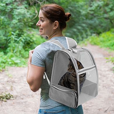 1Pc Pet Backpack Foldable for Cats and Small Dogs 12.6"x11.02"x16.14"