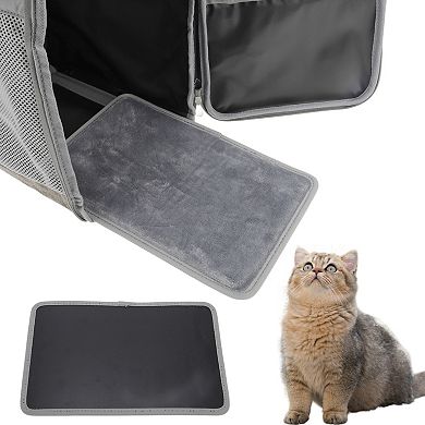 1Pc Pet Backpack Transport Box for Cats and Small Dogs 13.39"x9.84"x16.54"