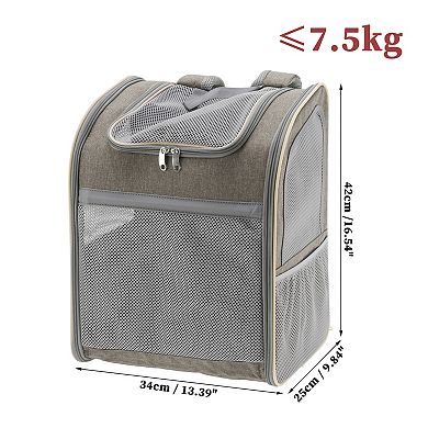 1Pc Pet Backpack Transport Box for Cats and Small Dogs 13.39"x9.84"x16.54"