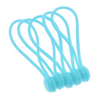 5 pc Magnetic Cable Ties, 7.48" Length Cable Organizer with Circular Magnetic Suction Head