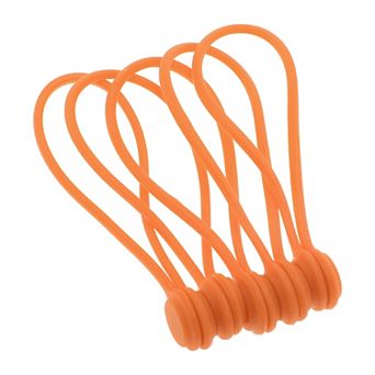 5 pc Magnetic Cable Ties, 7.48" Length Cable Organizer with Circular Magnetic Suction Head