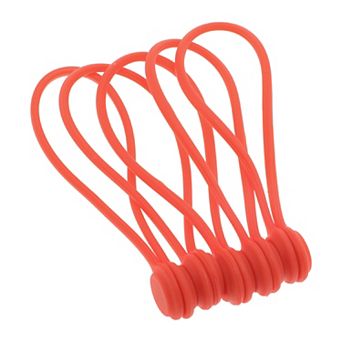 5 pc Magnetic Cable Ties, 7.48" Length Cable Organizer with Circular Magnetic Suction Head