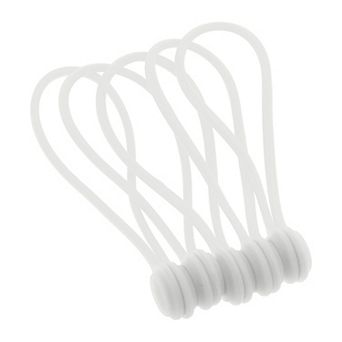 5 pc Magnetic Cable Ties, 7.48" Length Cable Organizer with Circular Magnetic Suction Head