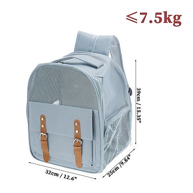 1Pc Pet Backpack Portable Backpack with 1 Side Openings 12.6"L x 9.84"W x 15.35"H