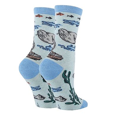 Sea Lion - Womens Crew Socks