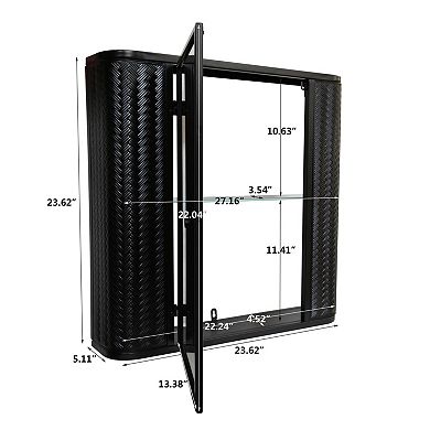 ELEMENT ACE Wall-Mounted Medicine Cabinet with Mirror and Storage Shelves