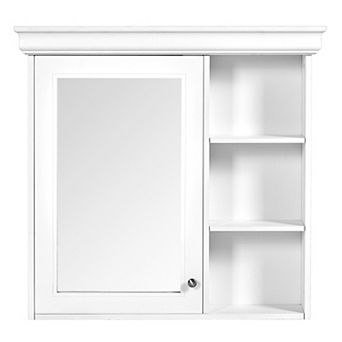 ELEMENT ACE Wall Mounted Mirror Cabinet with Adjustable Shelves and Soft Close Hinges
