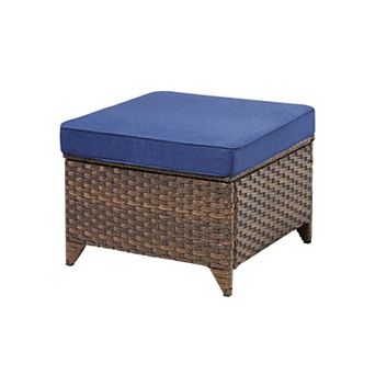 Outdoor Patio Footstools Wicker Ottoman