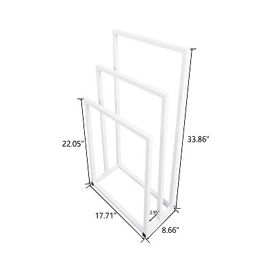 ELEMENT ACE Freestanding Metal Towel Rack Organizer with Three Storage Tiers