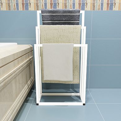 ELEMENT ACE Freestanding Metal Towel Rack Organizer with Three Storage Tiers