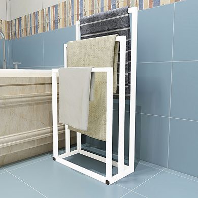 ELEMENT ACE Freestanding Metal Towel Rack Organizer with Three Storage Tiers